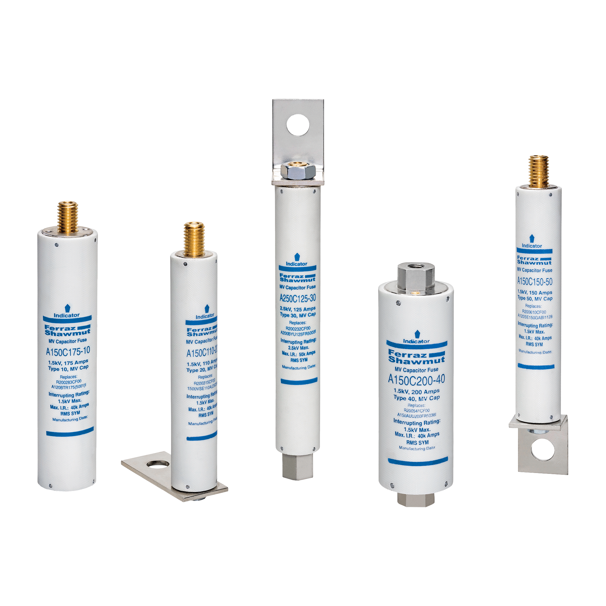 A300C100-10 - Medium Voltage Fuse 3000V 100A Capacitor Type Type 10 Striker A300C Series